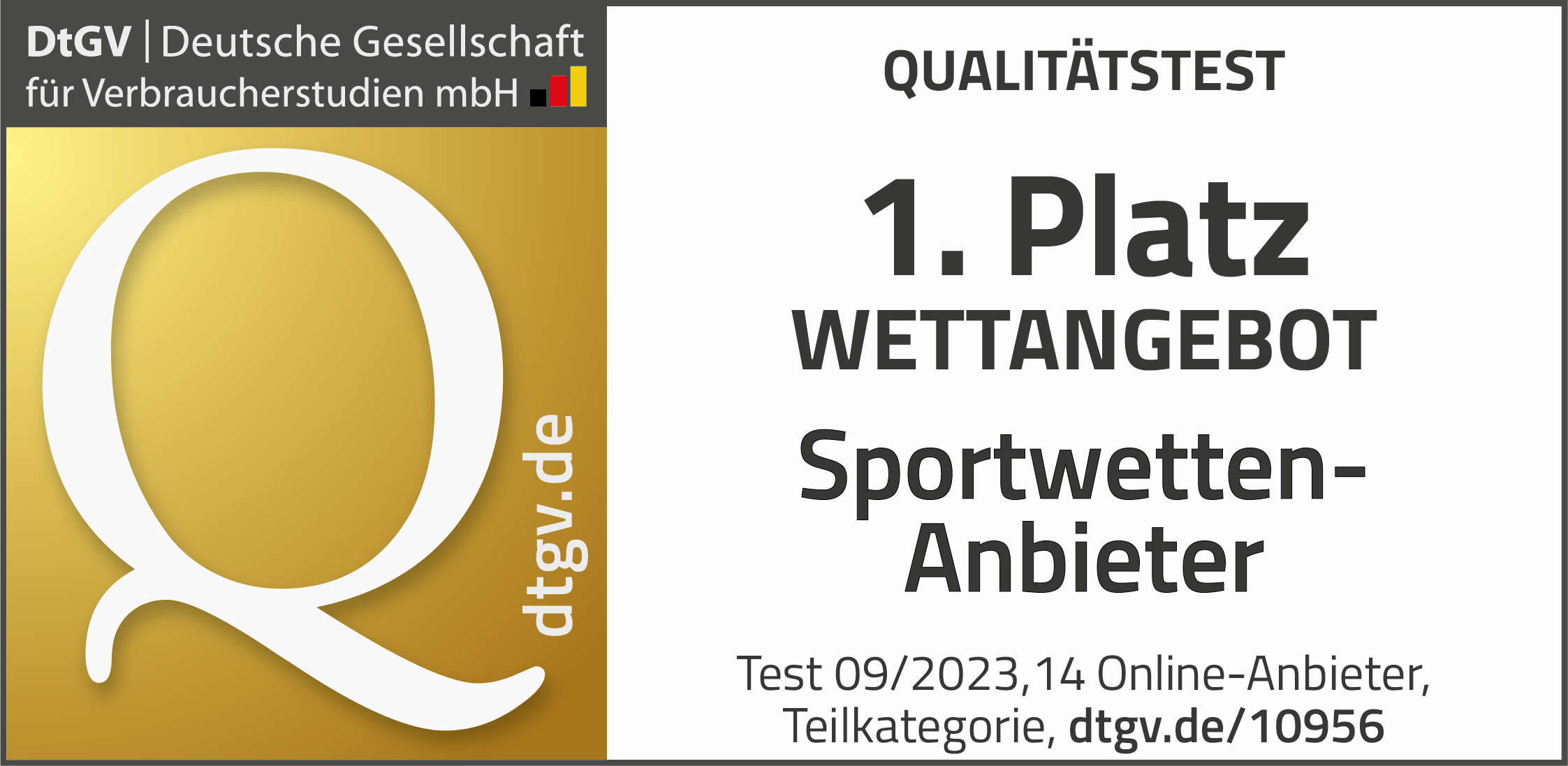 1. Platz Wettangebot